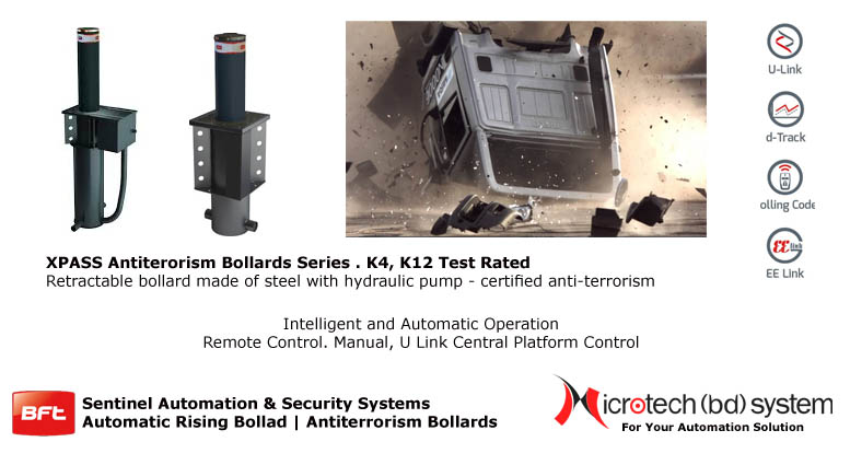 Automatic hydraulic anti-terrorism bollard, Rising Bollard Barrier Solution  BD